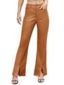 Split Flared Leather Pants