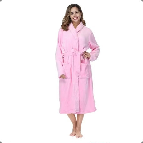 Women’s Plush Oversized Flannel Hooded Bathrobe | Thick, Soft & Warm Winter Nightwear