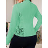 Women’s Lace Contrast Long Sleeve Open Front Cardigan Blazer – Stylish Casual Work Office Jacket