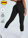 Women's High Waisted Seamless Leggings - Butt Lifting & Tummy Control Yoga Pants, Non-See Through Workout Leggings With Soft Compression, Solid Color Activewear