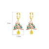 New Christmas Tree Earrings With Colorful Rhinestones Fashion Personality Shining Earrings Gift For Women Jewelry