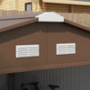 Garden Metal Shed, Storage Shed Utility Storage With Double Locking Doors For Bike, Yard Tools, Yellow