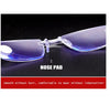 4-Pack Men’s Rectangular Rimless Blue Light Blocking Reading Glasses | Unisex Readers