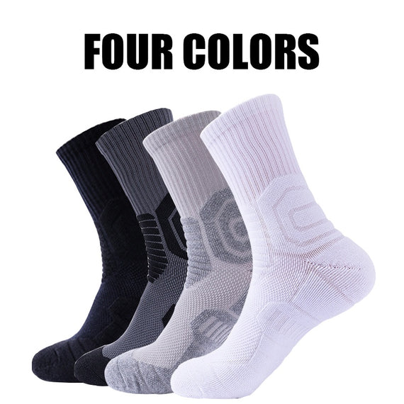 4 Pairs Men’s Compression Crew Athletic Socks with Cushion | Anti-Odor & Anti-Slip Running, Hiking, Cycling, Basketball & Workout Socks