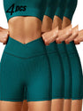 4-Pack Women's Yoga Shorts Value Set - High-Waisted Quick-Dry & Seamless, Must-Have For Workouts