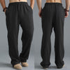 Men’s Casual Loose Fit Breathable Linen Sports Pants