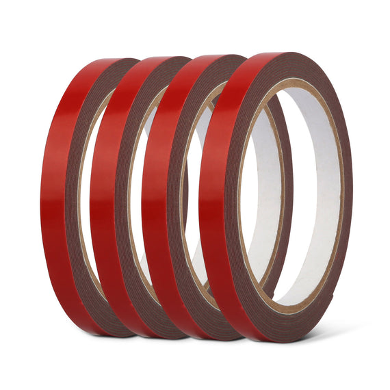 4 Rolls Car Double Sided Tapes Heavy Duty Double Sided Foam Tapes Strong Mounting Adhesive Tapes For Cars Truck Automotive 9.8FT Per Roll