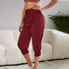 Women's Home Casual Pants High Waist Temperament Ankle-tied Harem Pants