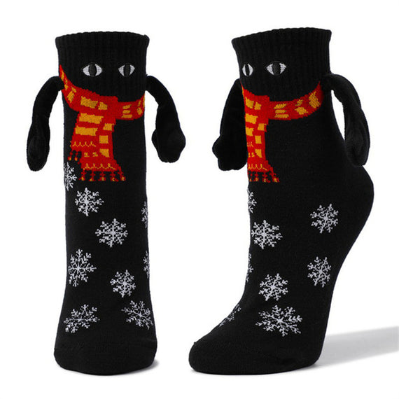 Couple Magnetic Mittens – Adorable Hand-Holding Christmas Gloves