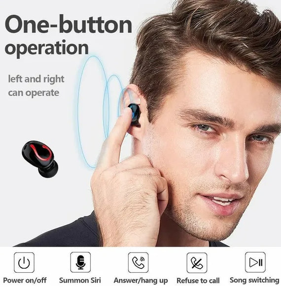 TWS Mini Earbuds – Bluetooth 5.1 Wireless Stereo Headphones | IPX7 Waterproof