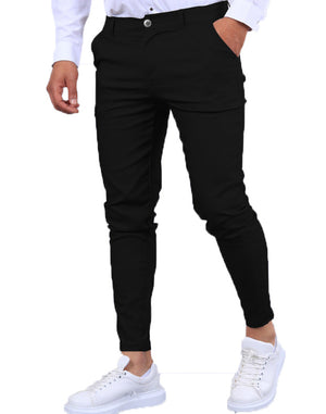 Men's Ice Silk Stretch Business Casual Pants | Slim Fit, Breathable & Stylish