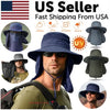 Men's Wide Brim UV Protection Sun Hat | Bucket Cap for Hiking, Camping, Fishing & Safari