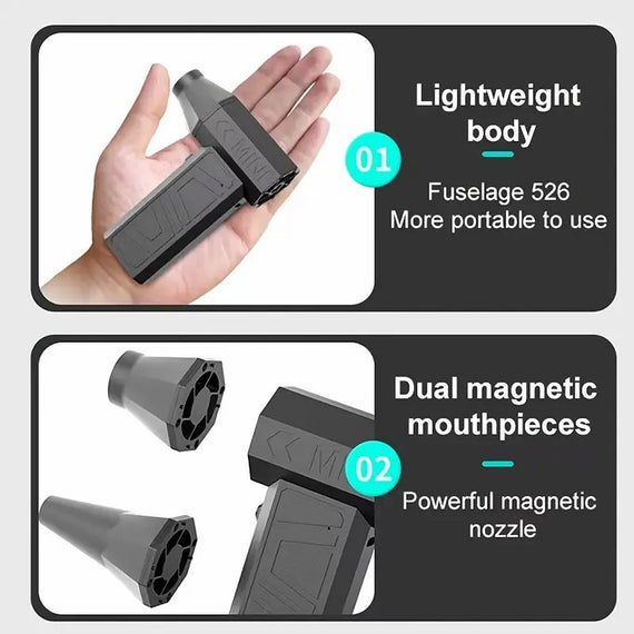 2025 Ultra-Power Mini Turbine Fan | 130,000RPM High-Speed Brushless Air Duster | 4-Level Adjustable Jet Blower | Portable Dust Collector for Electronics, Cars & Home Cleaning