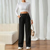 Women's Wide Leg Pants High Waist Business Casual Trousers Pant With Pockets