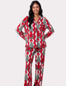 Christmas Printed Long-sleeved Trousers Autumn Ladies Home Leisure Suit