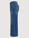 2025 New Women's Straight Leg Wide Leg Jeans, Slim Fit, Built-in Zipper, Designed Pocket, Suitable For Students, Work, And All Season Wear