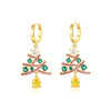New Christmas Tree Earrings With Colorful Rhinestones Fashion Personality Shining Earrings Gift For Women Jewelry