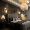 3-Light Elegant Crystal Floor Lamp  Vintage Waterfall Design With Cascading Crystal Beads And Marble Texture Base For Living Room, Bedroom, Or Office Decor  Bulb Not Included