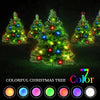 2 Packs Solar Christmas Tree, Solar Powered Pathway Christmas Tree With Multicolored LED Lights, So