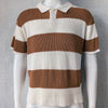 Men’s Summer Fashion Lapel Short Sleeve Sweater | Stylish Lightweight Casual Wear