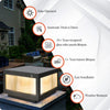 12 Black Solar Powered LED Post Cap Light, Modern Outdoor LED Fence Light For Pathways, Decks, And Patios  2-Pack