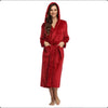 Plush Oversized Winter Flannel Bathrobe for Women with Hood