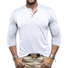 Men's Long Sleeve Henley Collar T-Shirt – Classic Comfort & Style