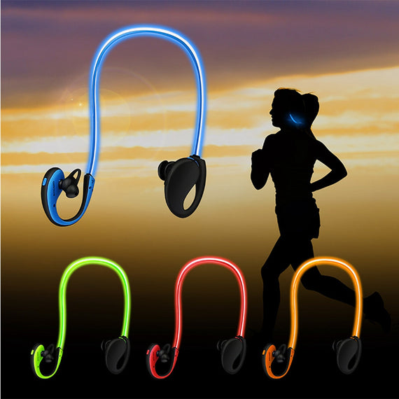 Wireless Sports Neckband Headset V4.1 | HD Stereo Sound, Sweat-Proof, LED Light, Built-in Mic & 8Hrs Playtime – Your Perfect Workout & Running Partner