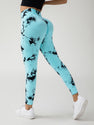 3 Pack New Style Hollow-Out Tie-Dye High-Waisted Tummy-Control Yoga Pants