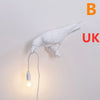 Artistic Resin Wall Lamp with Auspicious Bird Design