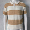 Men’s Summer Fashion Lapel Short Sleeve Sweater | Stylish Lightweight Casual Wear