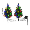 2 Packs Solar Christmas Tree, Solar Powered Pathway Christmas Tree With Multicolored LED Lights, So