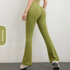 Women's Hip Raise High Waist Pocket Sports Bell-bottom Pants