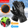 1Pair Unisex Leather Winter Warm Gloves Outdoor Windproof Soft Gloves Cycling Skiing Running Cold Winter Gloves