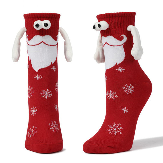 Couple Magnetic Mittens – Adorable Hand-Holding Christmas Gloves
