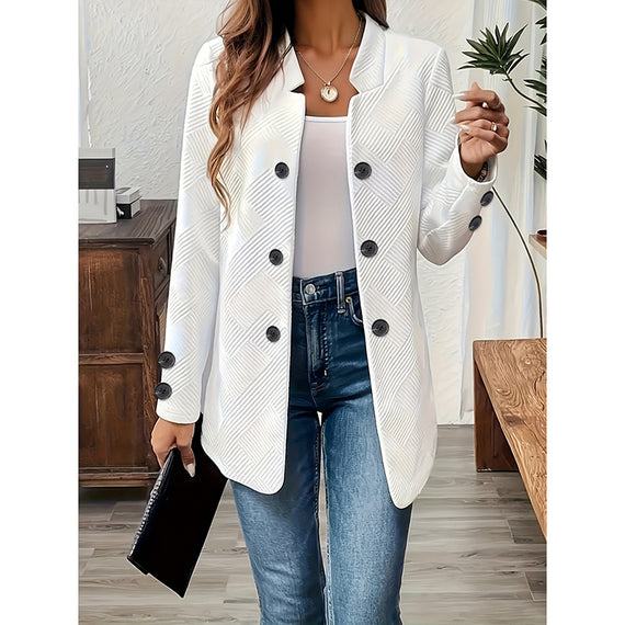 Women's Open Front Blazer Cardigan | Long Sleeve Notch Collar Office Coat for Casual & Business Wear