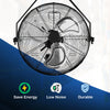 18 In  Black Industrial Wall Mount Fan 3-Speed Indoor Outdoor Commercial Ventilation Metal High Velocity Fan