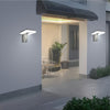 Modern Solar Motion Sensor Wall Sconce | Waterproof LED Dusk-to-Dawn Outdoor Light, Wireless Black Lamp for Porch, Patio, Garage & Home
