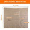 USB Heated Blanket Electric Heated Poncho Shawl Wrap Throw With Zipper Arm Holes Pocket 3 Heating Levels 6 Zones 5V 2A Machine Washable For Home Office Outdoor