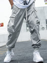 Men's Multi-Pocket Cargo Pants – Casual Hip-Hop Drawstring Trousers for Outdoor, Streetwear & Sports