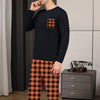 Men's Ice Silk Pajama Set – Long Sleeve & Full-Length Lounge Wear