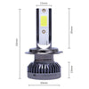 2x H7 LED Headlight Bulb Kit High Low Beam 8000K Super Blue 26000LM Light Bulb
