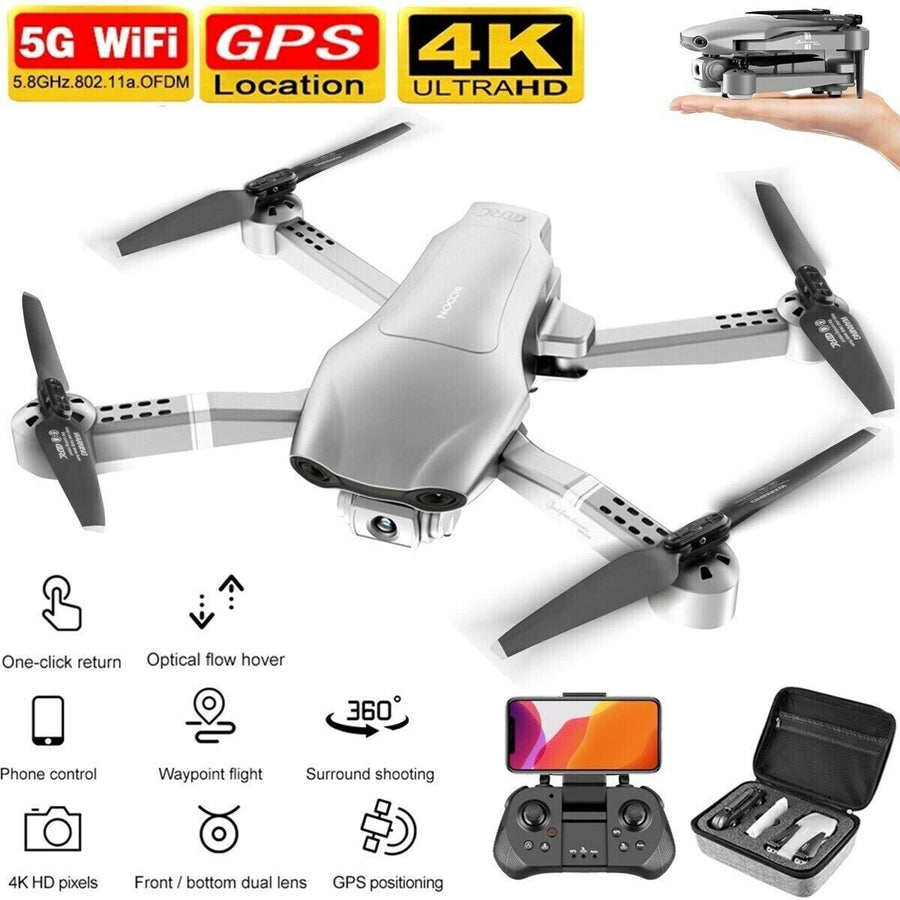 2025 RC Quadcopter Drone – 5G WiFi | 4K HD Camera | GPS FPV | Dual Batteries + Carrying Bag | Perfect for Beginners | Shipped via UPS/USPS/FedEx/Amazon Logistics