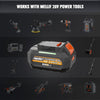 The Mellif 20V Lithium-ion Battery Pack And Charger Is Compatible With Dewalt 20V Cordless Power Tools, Mellif Tools, 4.0Ah Batteries, And 4.0A Fast Charger Combinations