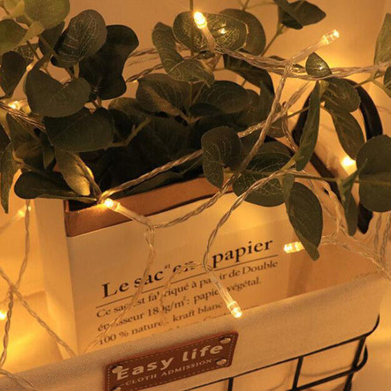 40-LED USB Char-Battery Fairy String Lights | Christmas Tree & Party Magic Lamp | Xmas Water-Resistant Glow