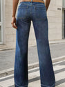 2025 New Women's Wide Leg Jeans, Autumn And Winter Outfits, Straight Leg Jeans, Mid Rise Jeans