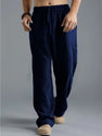 Men’s Casual Loose Fit Breathable Linen Sports Pants