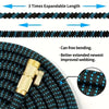Amazingforless  Water Hose Upgraded Leakproof Lightweight No-Kink Garden Hose Flexible Expanding Water Hose Black Blue