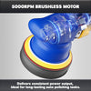 MaxMore 5 Inch Car Buffer Polisher Compatible With DE Walt 20V MAX Battery, 6-Speed Variable Speed Cordless Track Random Waxer, Dual Acting, 5,000RPM Brushless, Detachable Handle For Polishing Details