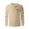 Waffle-Knit Quick-Dry Henley Raglan Long Sleeve Shirt with Buckle Detail